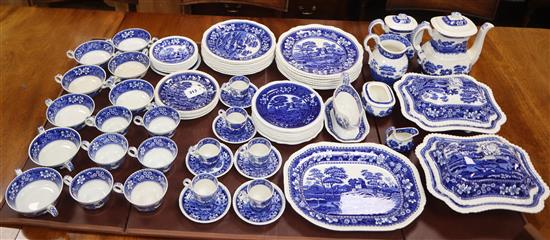 A Spode blue and white Tower pattern part dinner service (setting for six)